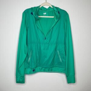 Avia Seafoam Hooded Windbreaker Pullover Jacket Lightweight Athletic XL 16-18